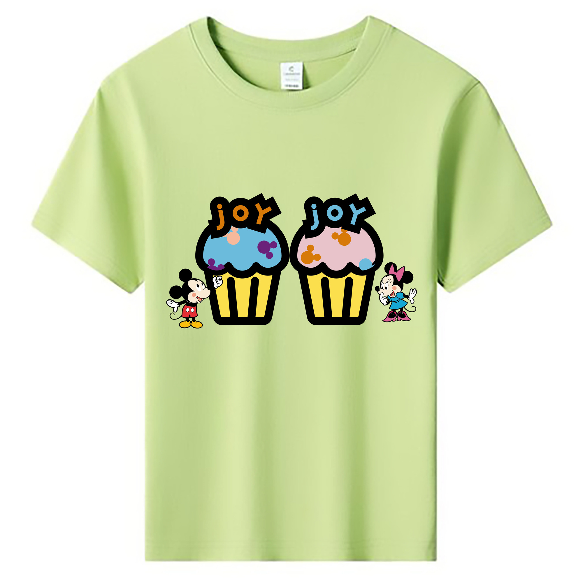 ミッキーマウス Mickey Mouse 綿100％キッズTシャツ（フロントプリント）